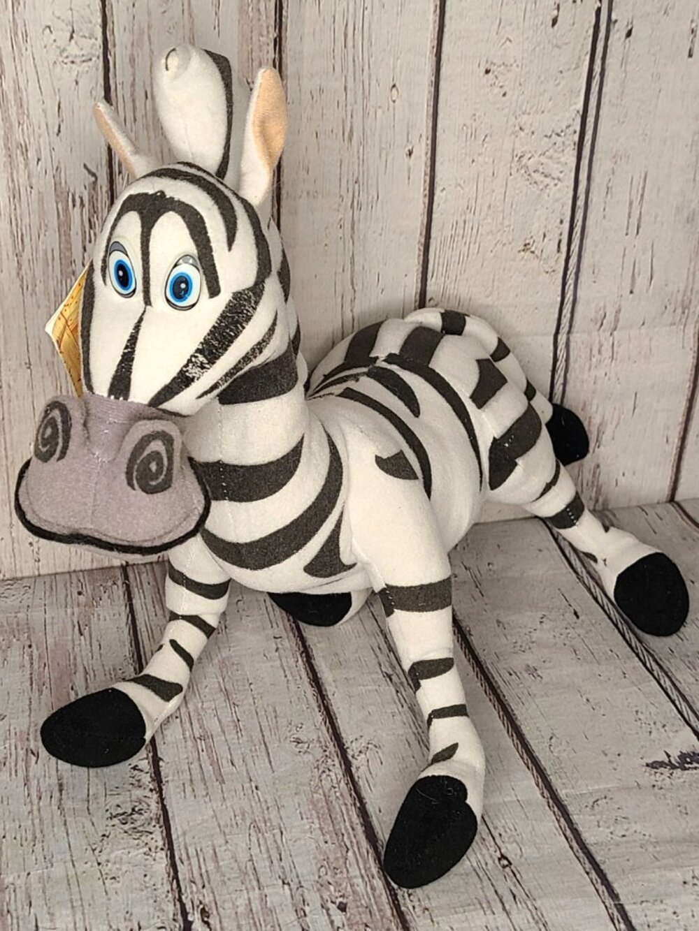 13" Vintage Nanco 2005 Marty Zebra Madagascar Plush Chris Rock Stuffed Animal